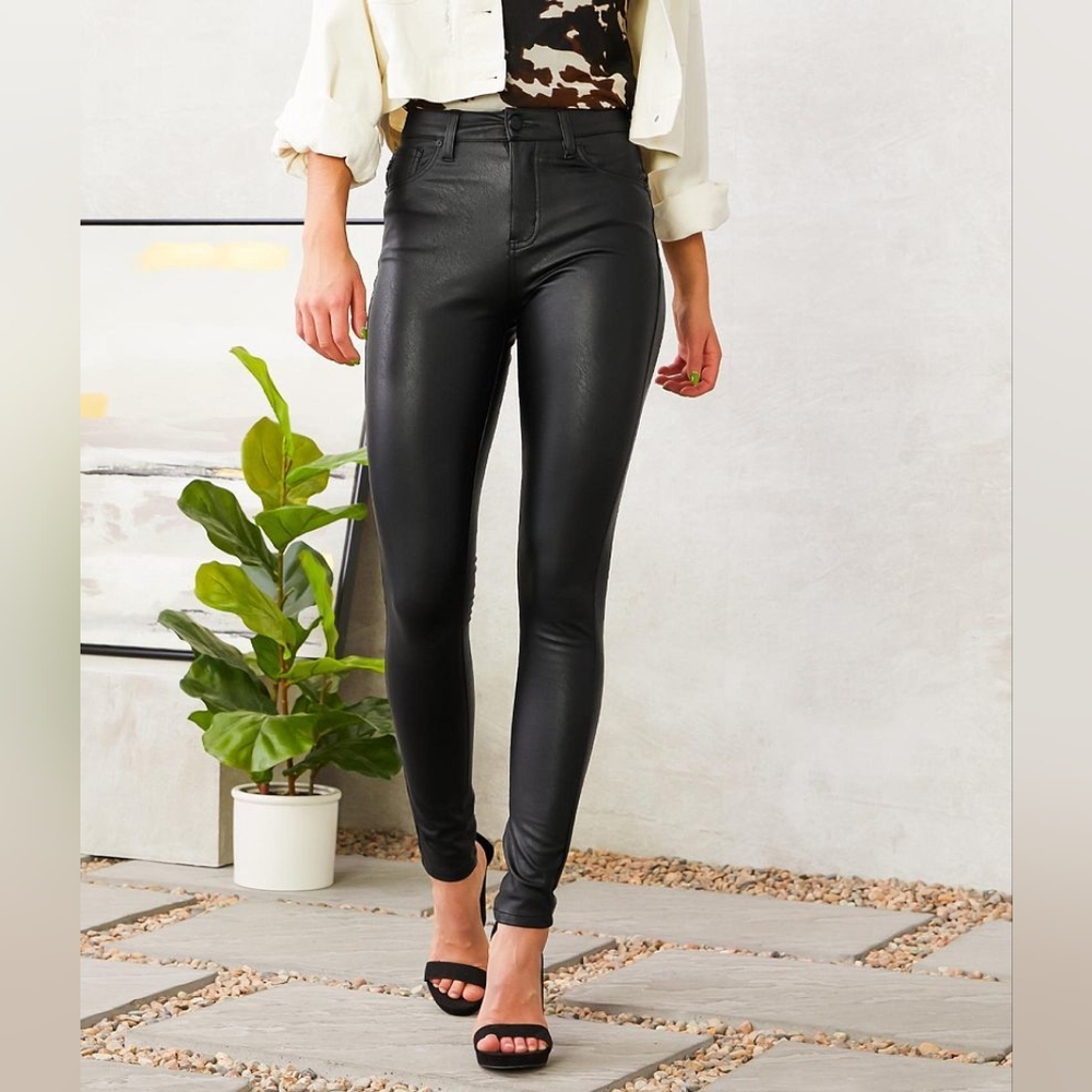 KanCan high rise super skinny 1/24 vegan leather pants new NWT